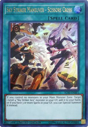 Sky Striker Maneuver - Scissors Cross (IGAS-ENSP1) (IGAS-ENSP1) - Ignition Assault Limited Ignition Assault Yugioh Single Squirtle Squad Card Shop.