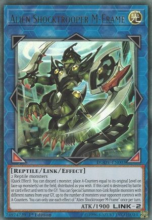 Alien Shocktrooper M-Frame (DUOV-EN003) - Duel Overload 1st Edition Duel Overload Yugioh Single Squirtle Squad Card Shop.
