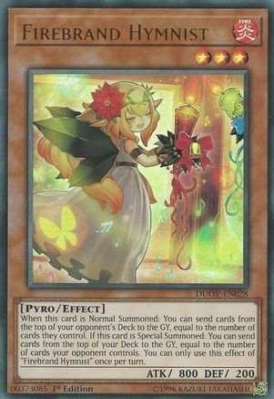 Firebrand Hymnist (DUOV-EN028) - Duel Overload 1st Edition Duel Overload Yugioh Single Squirtle Squad Card Shop.
