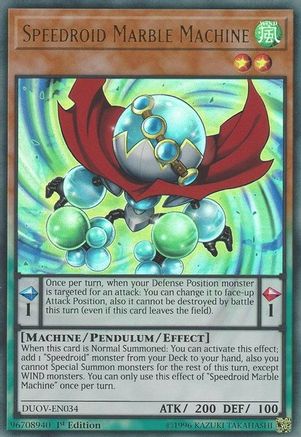 Speedroid Marble Machine (DUOV-EN034) - Duel Overload 1st Edition Duel Overload Yugioh Single Squirtle Squad Card Shop.