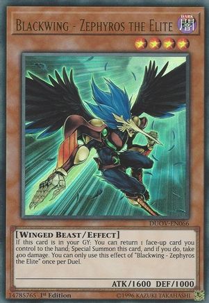 Blackwing - Zephyros the Elite (DUOV-EN066) - Duel Overload 1st Edition Duel Overload Yugioh Single Squirtle Squad Card Shop.