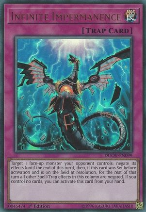 Infinite Impermanence (DUOV-EN099) - Duel Overload 1st Edition Duel Overload Yugioh Single Squirtle Squad Card Shop.