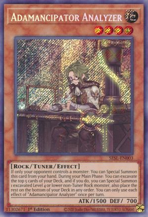 Adamancipator Analyzer (SESL-EN003) - Secret Slayers 1st Edition Secret Slayers Yugioh Single Squirtle Squad Card Shop.
