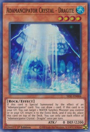 Adamancipator Crystal - Dragite (SESL-EN006) - Secret Slayers 1st Edition Secret Slayers Yugioh Single Squirtle Squad Card Shop.