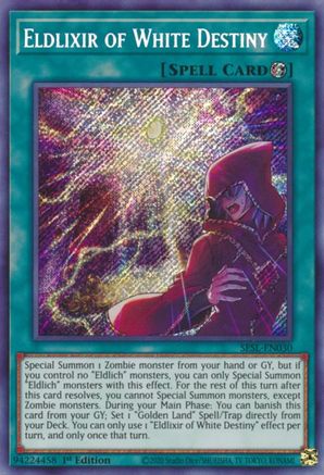Eldlixir of White Destiny (SESL-EN030) - Secret Slayers 1st Edition Secret Slayers Yugioh Single Squirtle Squad Card Shop.