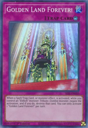 Golden Land Forever! (SESL-EN035) - Secret Slayers 1st Edition Secret Slayers Yugioh Single Squirtle Squad Card Shop.