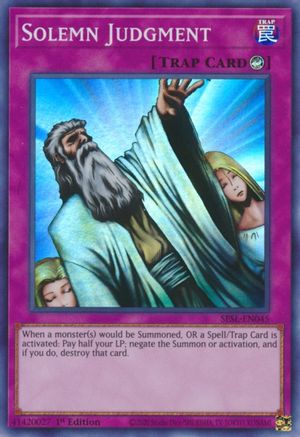 Solemn Judgment (SESL-EN045) - Secret Slayers 1st Edition Secret Slayers Yugioh Single Squirtle Squad Card Shop.