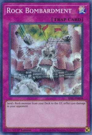 Rock Bombardment (SESL-EN058) - Secret Slayers 1st Edition Secret Slayers Yugioh Single Squirtle Squad Card Shop.
