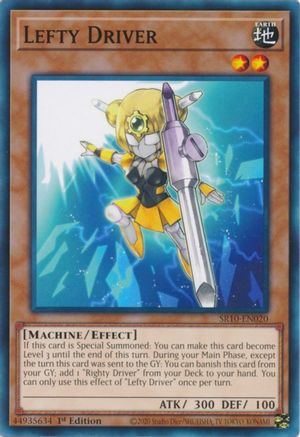 Lefty Driver (SR10-EN020) - Structure Deck: Mechanized Madness 1st Edition Structure Deck: Mechanized Madness Yugioh Single Squirtle Squad Card Shop.
