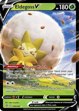 Eldegoss V 019 - Holofoil SWSH02 Rebel Clash - Ultra Rare