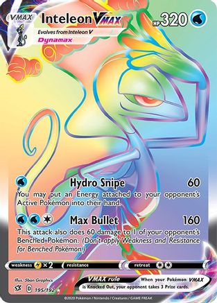 Inteleon VMAX (Secret)/192 - Holofoil SWSH02 Rebel Clash - Secret Rare SWSH02: Rebel Clash Pokemon Single Squirtle Squad Card Shop.