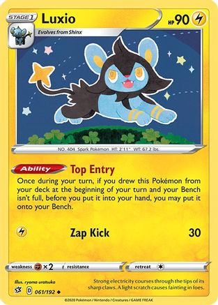 Luxio 061 - Reverse Holofoil SWSH02 Rebel Clash - Uncommon SWSH02: Rebel Clash Pokemon Single Squirtle Squad Card Shop.