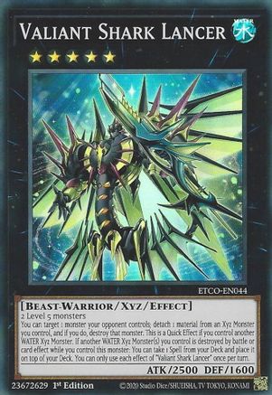 Valiant Shark Lancer (ETCO-EN044) - Eternity Code 1st Edition Eternity Code Yugioh Single Squirtle Squad Card Shop.