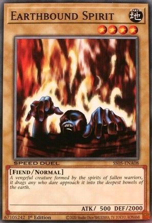 Earthbound Spirit (SS05-ENA08) - Speed Duel Decks: Twisted Nightmares 1st Edition Speed Duel Decks: Twisted Nightmares Yugioh Single Squirtle Squad Card Shop.