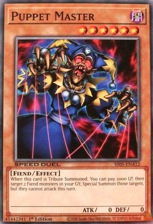 Puppet Master (SS05-ENA12) - Speed Duel Decks: Twisted Nightmares 1st Edition Speed Duel Decks: Twisted Nightmares Yugioh Single Squirtle Squad Card Shop.
