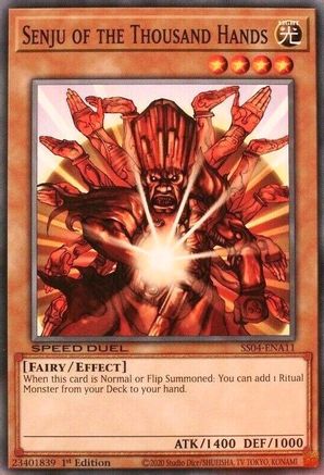 Senju of the Thousand Hands (SS04-ENA11) - Speed Duel Decks: Match of the Millennium 1st Edition Speed Duel Decks: Match of the Millennium Yugioh Single Squirtle Squad Card Shop.