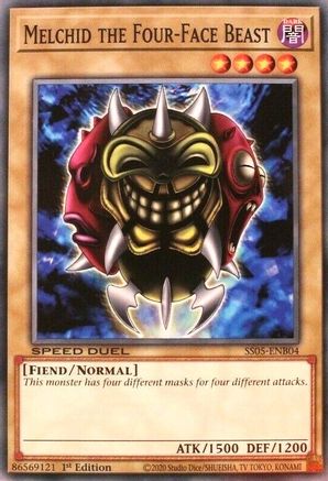Melchid the Four-Face Beast (SS05-ENB04) - Speed Duel Decks: Twisted Nightmares 1st Edition Speed Duel Decks: Twisted Nightmares Yugioh Single Squirtle Squad Card Shop.