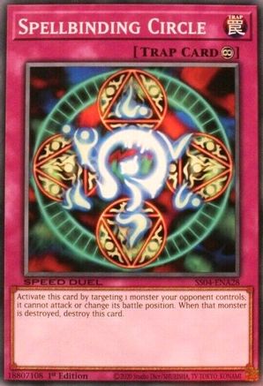 Spellbinding Circle (SS04-ENA28) - Speed Duel Decks: Match of the Millennium 1st Edition Speed Duel Decks: Match of the Millennium Yugioh Single Squirtle Squad Card Shop.