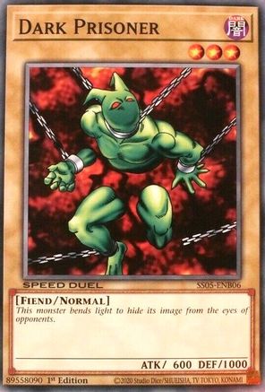 Dark Prisoner (SS05-ENB06) - Speed Duel Decks: Twisted Nightmares 1st Edition Speed Duel Decks: Twisted Nightmares Yugioh Single Squirtle Squad Card Shop.
