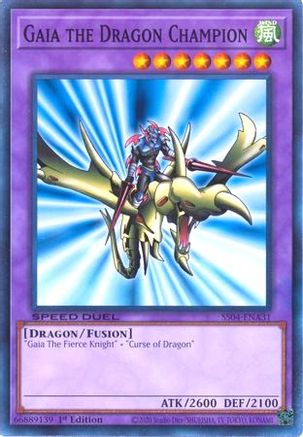 Gaia the Dragon Champion (SS04-ENA31) - Speed Duel Decks: Match of the Millennium 1st Edition Speed Duel Decks: Match of the Millennium Yugioh Single Squirtle Squad Card Shop.