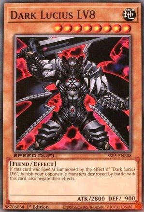Dark Lucius LV8 (SS05-ENB08) - Speed Duel Decks: Twisted Nightmares 1st Edition Speed Duel Decks: Twisted Nightmares Yugioh Single Squirtle Squad Card Shop.