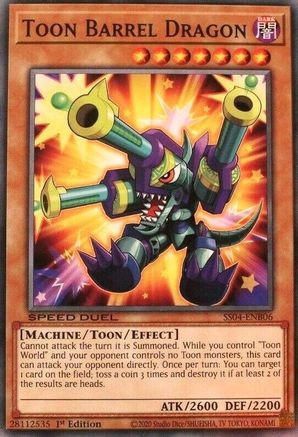 Toon Barrel Dragon (SS04-ENB06) - Speed Duel Decks: Match of the Millennium 1st Edition Speed Duel Decks: Match of the Millennium Yugioh Single Squirtle Squad Card Shop.