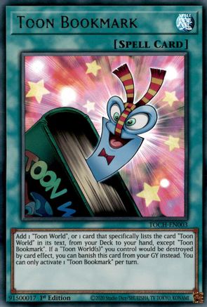 Toon Bookmark (TOCH-EN003) - Toon Chaos 1st Edition Toon Chaos Yugioh Single Squirtle Squad Card Shop.
