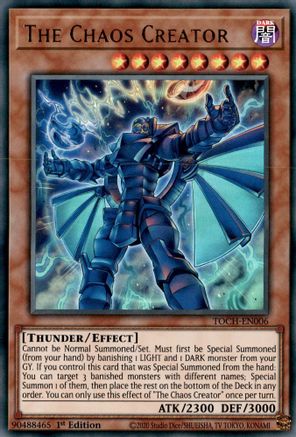The Chaos Creator (TOCH-EN006) - Toon Chaos 1st Edition Toon Chaos Yugioh Single Squirtle Squad Card Shop.