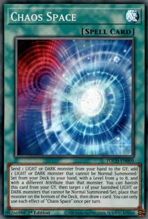 Chaos Space (TOCH-EN009) - Toon Chaos 1st Edition Toon Chaos Yugioh Single Squirtle Squad Card Shop.