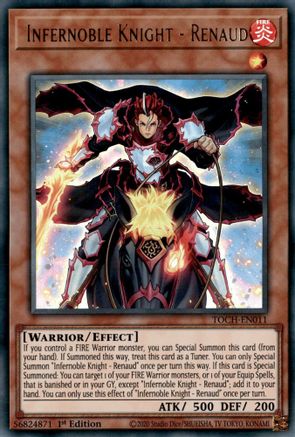 Infernoble Knight - Renaud (TOCH-EN011) - Toon Chaos 1st Edition Toon Chaos Yugioh Single Squirtle Squad Card Shop.