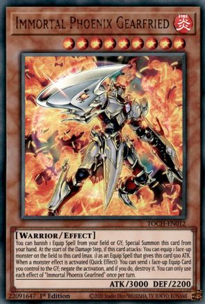 Immortal Phoenix Gearfried (TOCH-EN012) - Toon Chaos 1st Edition Toon Chaos Yugioh Single Squirtle Squad Card Shop.