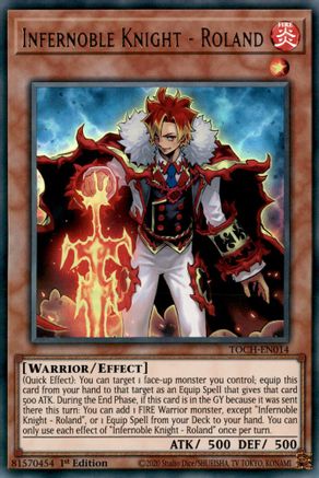 Infernoble Knight - Roland (TOCH-EN014) - Toon Chaos 1st Edition Toon Chaos Yugioh Single Squirtle Squad Card Shop.
