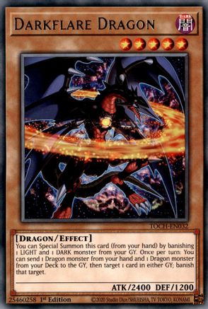 Darkflare Dragon (TOCH-EN032) - Toon Chaos 1st Edition Toon Chaos Yugioh Single Squirtle Squad Card Shop.