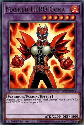 Masked HERO Goka (TOCH-EN043) - Toon Chaos 1st Edition Toon Chaos Yugioh Single Squirtle Squad Card Shop.