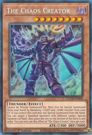The Chaos Creator (CR) (TOCH-EN006) - Toon Chaos 1st Edition Toon Chaos Yugioh Single Squirtle Squad Card Shop.