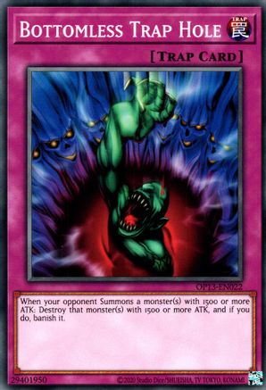 Bottomless Trap Hole (OP13-EN022) - OTS Tournament Pack 13 Unlimited OTS Tournament Pack 13 Yugioh Single Squirtle Squad Card Shop.