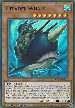 Citadel Whale (Blue) (LDS1-EN027) - Legendary Duelists: Season 1 1st Edition Legendary Duelists: Season 1 Yugioh Single Squirtle Squad Card Shop.