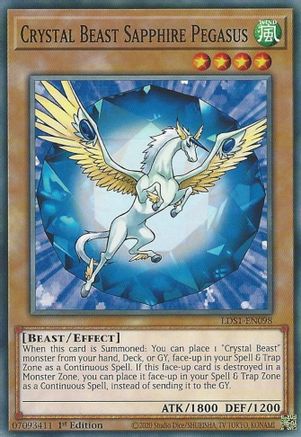 Crystal Beast Sapphire Pegasus (LDS1-EN098) - Legendary Duelists: Season 1 1st Edition Legendary Duelists: Season 1 Yugioh Single Squirtle Squad Card Shop.
