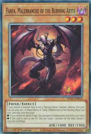Farfa, Malebranche of the Burning Abyss (SDSA-EN016) - Structure Deck: Sacred Beasts 1st Edition Structure Deck: Sacred Beasts Yugioh Single Squirtle Squad Card Shop.