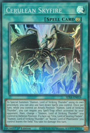 Cerulean Skyfire (SDSA-EN019) - Structure Deck: Sacred Beasts 1st Edition Structure Deck: Sacred Beasts Yugioh Single Squirtle Squad Card Shop.