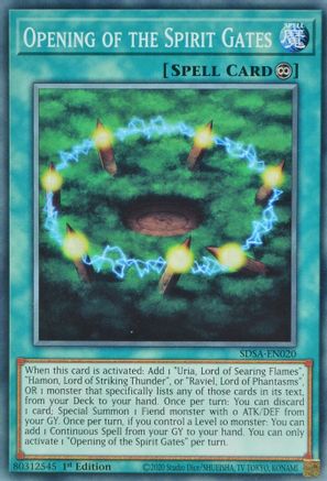 Opening of the Spirit Gates (SDSA-EN020) - Structure Deck: Sacred Beasts 1st Edition Structure Deck: Sacred Beasts Yugioh Single Squirtle Squad Card Shop.