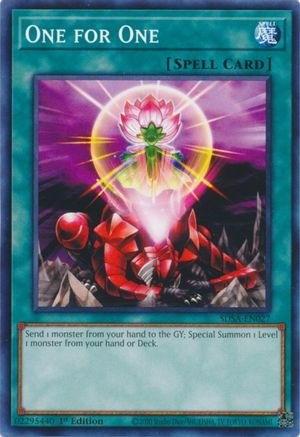One for One (SDSA-EN027) - Structure Deck: Sacred Beasts 1st Edition Structure Deck: Sacred Beasts Yugioh Single Squirtle Squad Card Shop.