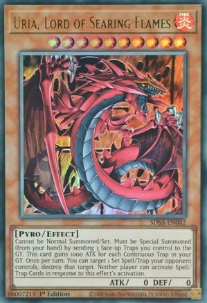 Uria, Lord of Searing Flames (SDSA-EN042) - Structure Deck: Sacred Beasts 1st Edition Structure Deck: Sacred Beasts Yugioh Single Squirtle Squad Card Shop.