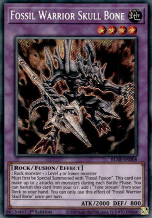Fossil Warrior Skull Bone (BLAR-EN008) - Battles of Legend: Armageddon 1st Edition Battles of Legend: Armageddon Yugioh Single Squirtle Squad Card Shop.