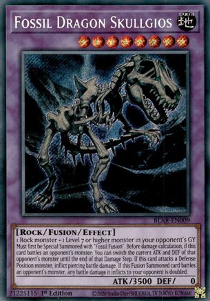 Fossil Dragon Skullgios (BLAR-EN009) - Battles of Legend: Armageddon 1st Edition Battles of Legend: Armageddon Yugioh Single Squirtle Squad Card Shop.