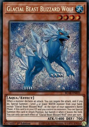 Glacial Beast Blizzard Wolf (BLAR-EN031) - Battles of Legend: Armageddon 1st Edition Battles of Legend: Armageddon Yugioh Single Squirtle Squad Card Shop.