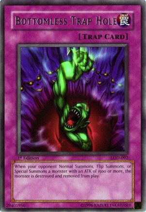 Bottomless Trap Hole (LOD-092) - Legacy of Darkness Unlimited Legacy of Darkness Yugioh Single Squirtle Squad Card Shop.