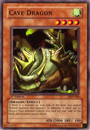 Cave Dragon (LOD-040) - Legacy of Darkness 1st Edition Legacy of Darkness Yugioh Single Squirtle Squad Card Shop.