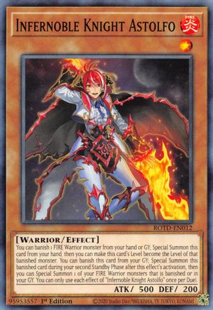 Infernoble Knight Astolfo (ROTD-EN012) - Rise of the Duelist 1st Edition Rise of the Duelist Yugioh Single Squirtle Squad Card Shop.