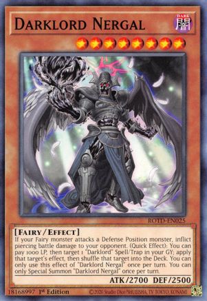 Darklord Nergal (ROTD-EN025) - Rise of the Duelist 1st Edition Rise of the Duelist Yugioh Single Squirtle Squad Card Shop.
